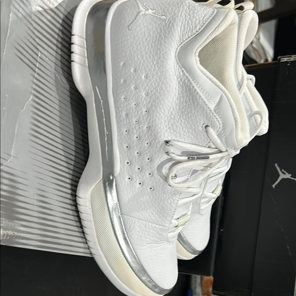 Nike White and Silver High-Top Sneakers - Picture 6 of 8